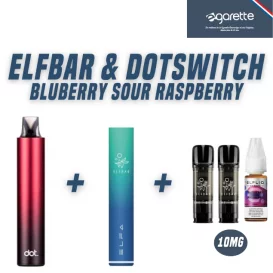 Confezione Dot Switch R + Elfa Pro + Cartucce + Elfliq Blueberry Sour Raspberry 10 mg