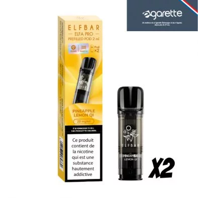 Cartouche Elfa pro pods Ananas Citron par 2 0