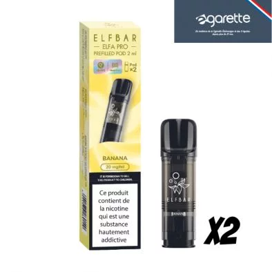 Cartouche Elfa pro pods Banane par 2 0