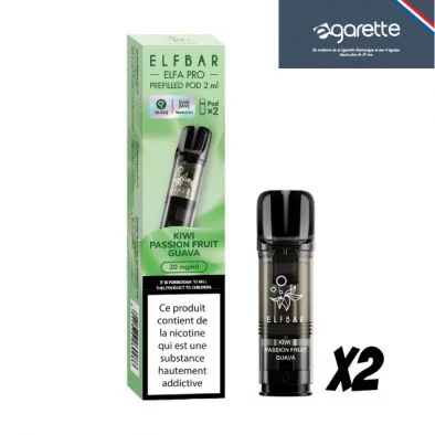 Cartouche Elfa pro pods Passion kiwi goyave par 2 0