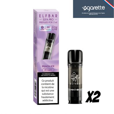 Cartouche Elfa pro pods Peche Glacee par 2 0