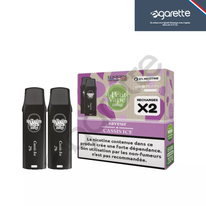 Patrone puff Cassis Ice Re Puff Ma Petite Vape - 2er Pack