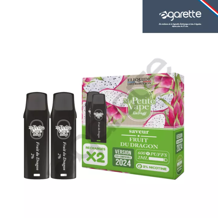 Cartouche puff Fruit du Dragon Re Puff Ma Petite Vape  - Pack de 2