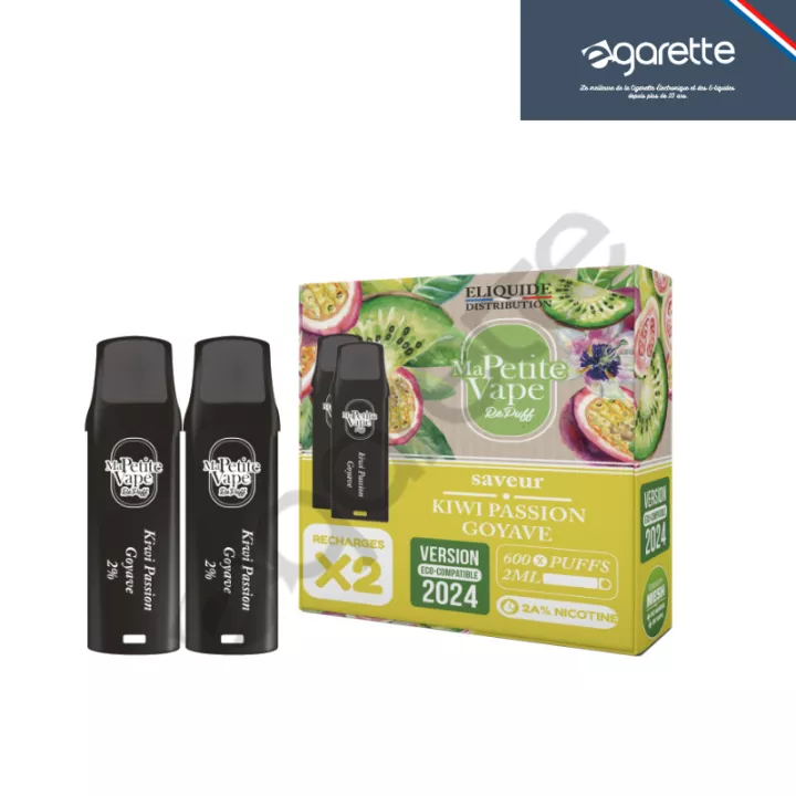 Patrone puff Kiwi Passion Goyave Re Puff Ma Petite Vape - 2er Pack