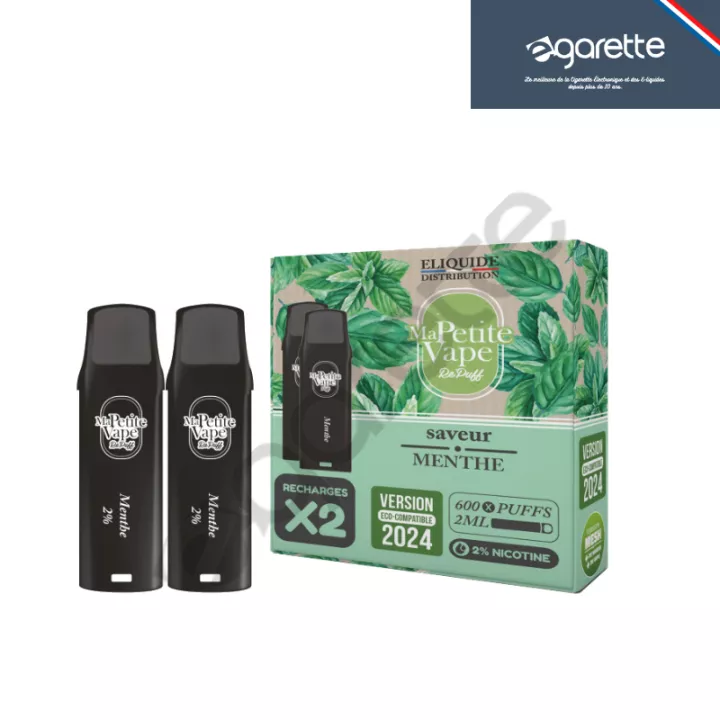 Patrone puff Menthe  Re Puff Ma Petite Vape - 2er Pack