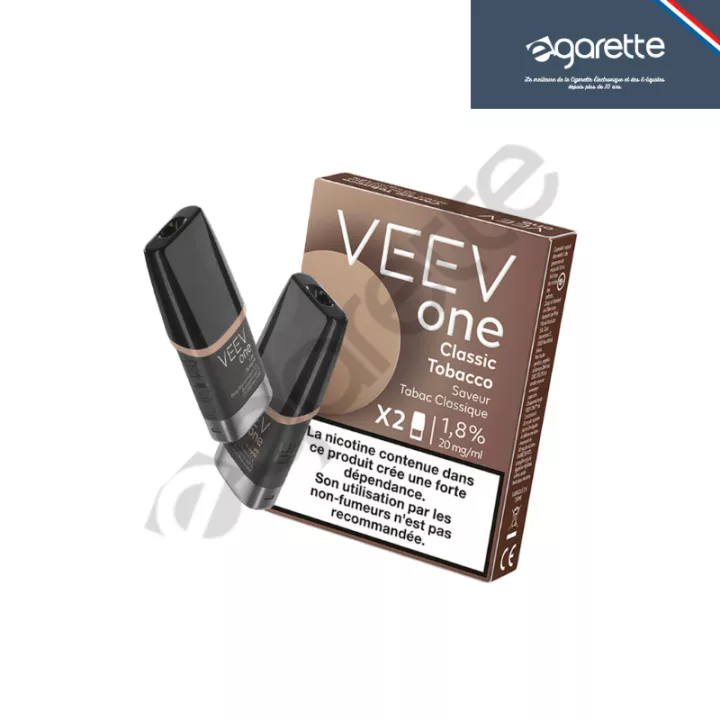Cartouche puff Classic Tabac Veev One - Pack de 2