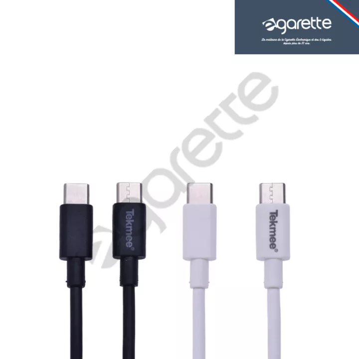 C&acirc;ble USB-C vers USB-C 3 A &ndash; Tekmee
