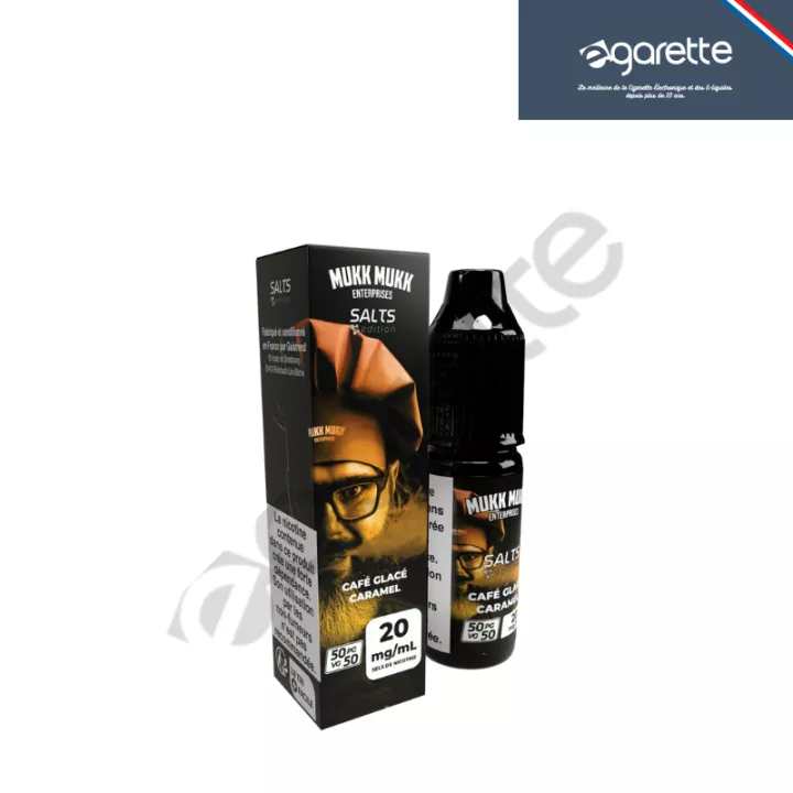 E-liquide au sel de nicotine Caf&eacute; Glac&eacute; Caramel Mukk Mukk - Alfaliquid