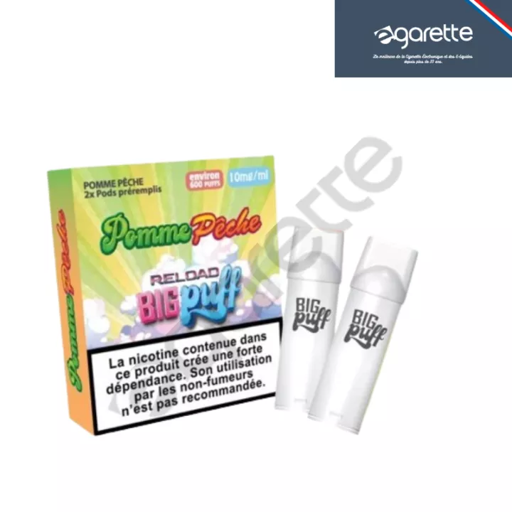 Cartouche puff Pomme P&ecirc;che Big Puff Reload - Pack de 2