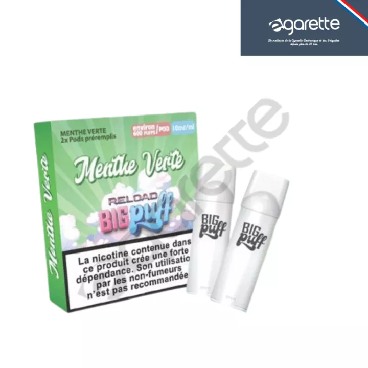 Cartouche puff Menthe Verte Big Puff Reload - Pack de 2