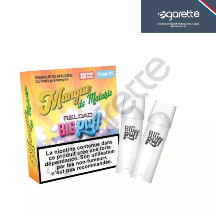 Cartouche puff Mangue de Malaisie Big Puff Reload - Pack de 2