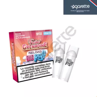 Cartouche Fraise Grenadine Big puff Reload Par 2