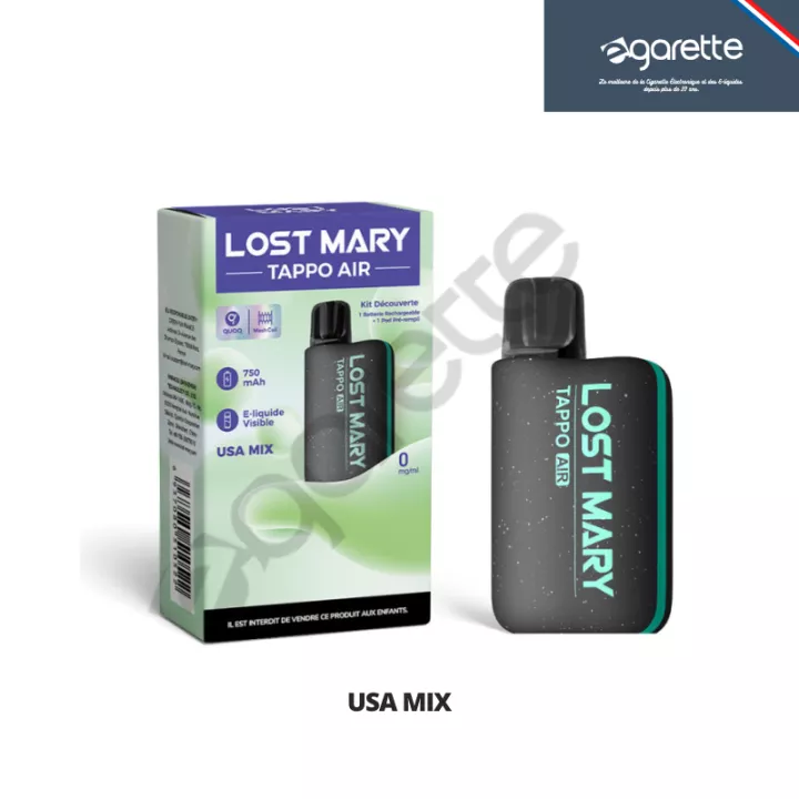Puff rechargeable Tappo Air 0 mg - Lost Mary
