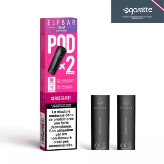 Cartouche Puff 4 en 1 Cerise Glac&eacute;e Par 2 - Elf Bar