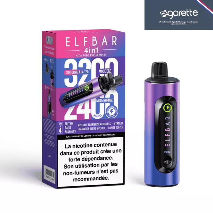 Wiederaufladbare Puff-Kartusche Wilde Beeren 4-in-1 &ndash; Elf Bar