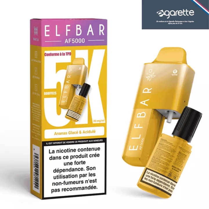 Puff-Hybride Ananas Glac&eacute; & Acidul&eacute; - AF5000 - Elfbar