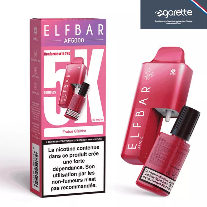 Puff Hybride Fraise Glac&eacute;e - AF5000 - Elfbar