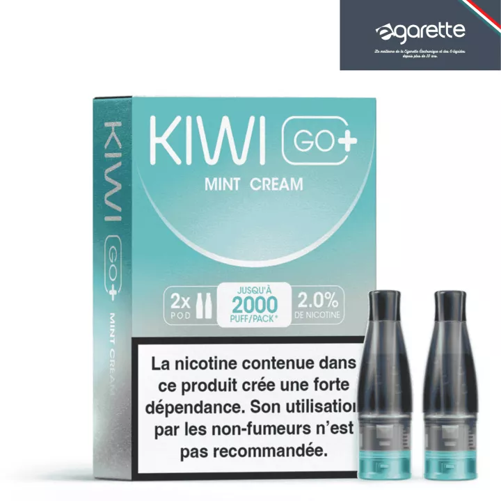 Cartouche Puff Mint Cream - Kiwi Go+ - Par 2 - Kiwi Vapor
