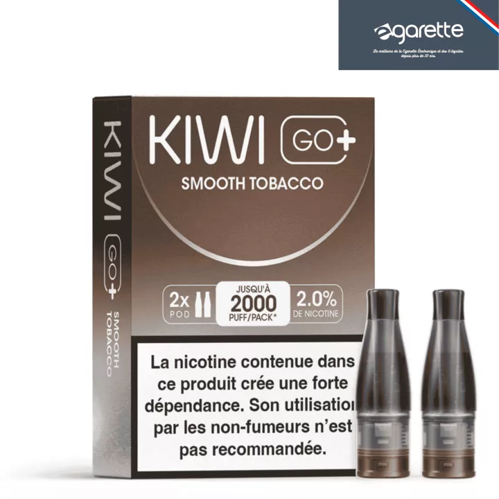Cartouche Puff Smooth Tobacco - Kiwi Go+ - Par 2 - Kiwi Vapor