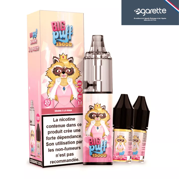 Puff-Hybride Banane &agrave; la Fraise - Tornado 15000 - Big Puff