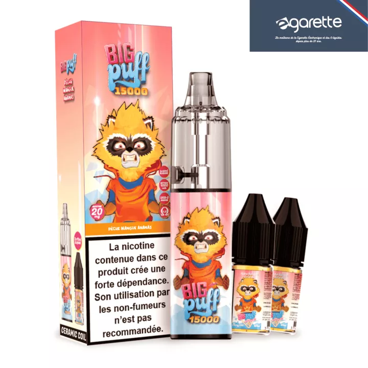 Puff Hybride P&ecirc;che Mangue Ananas - Tornado 15000 - Big Puff