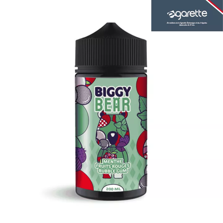 E-liquide Menthe Fruits Rouges Bubble Gum 200 ml - Biggy Bear