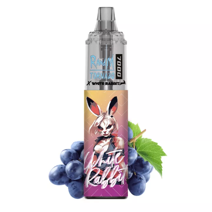 Puff Tornado 7000 RandM & White Rabbit &ndash; Traube