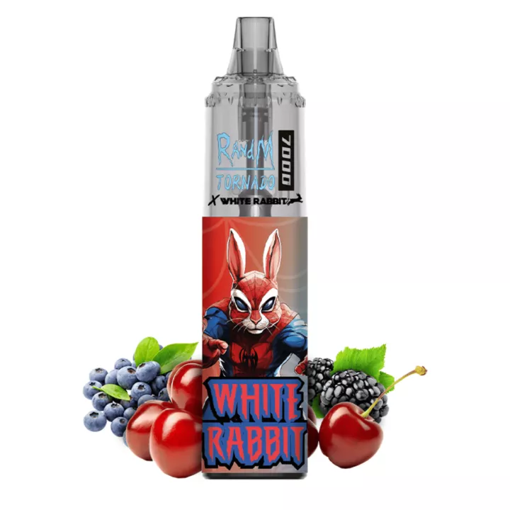 Puff Tornado 7000 RandM & White Rabbit &ndash; Kirsche und Blaubeeren