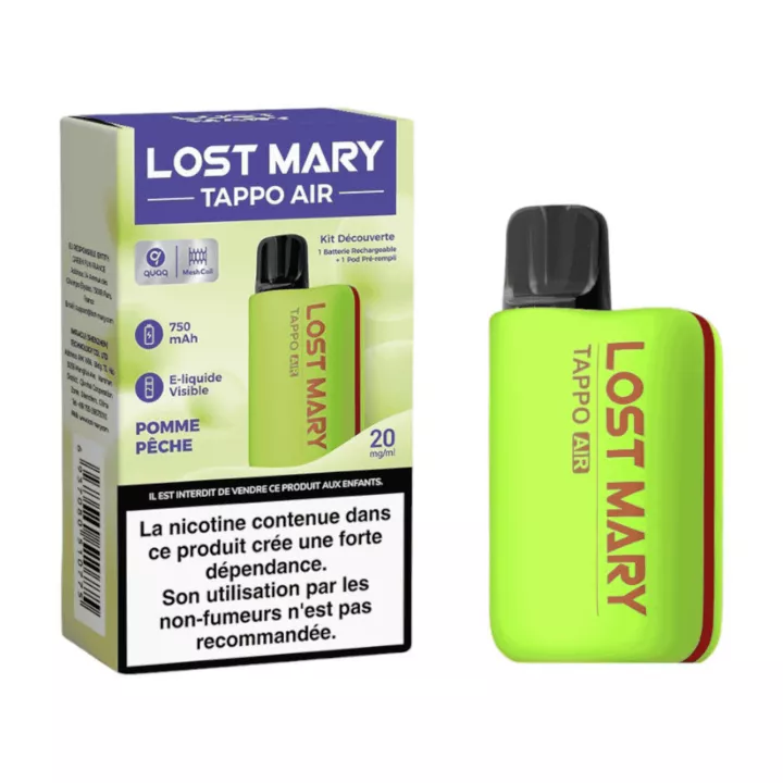 Nachf&uuml;llbare Puff Tappo Air Lost Mary &bull; Apfel Pfirsich | E-Garette