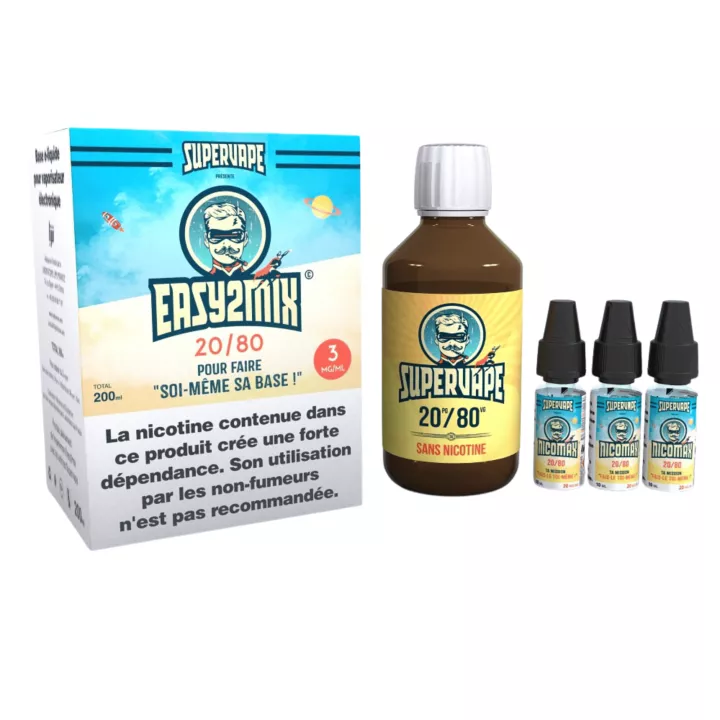 Base Easy2Mix DIY nikotinhaltig Supervape 200 ml - 20/80 | E-Garette