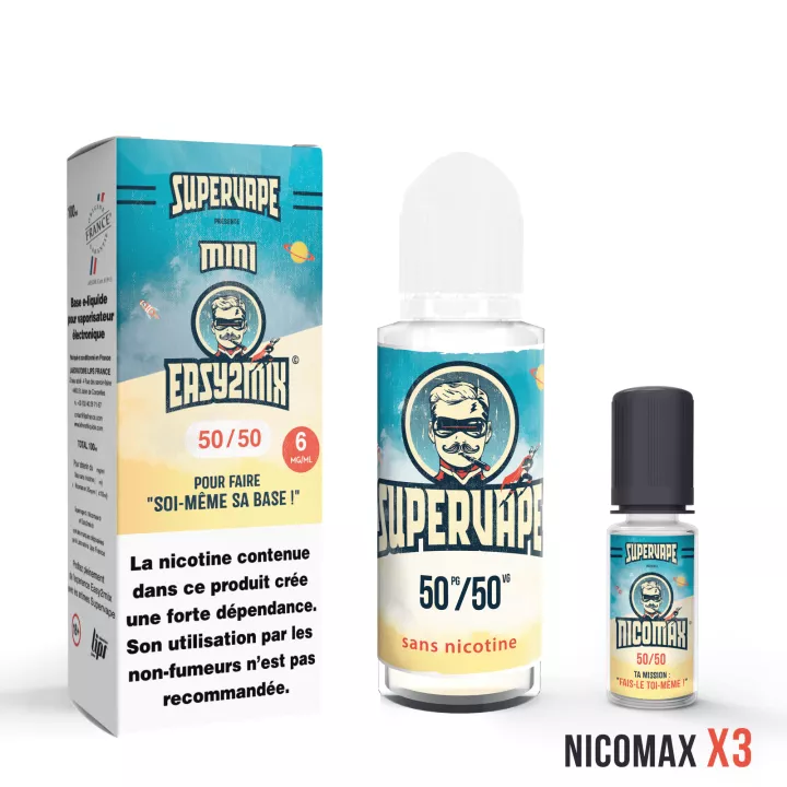 Base Easy2Mix DIY nicotin&eacute;e Supervape 100 ml - 50/50 | E-Garette