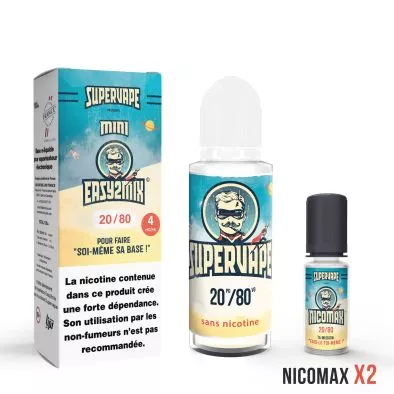 Base DIY SuperVape EASY2MIX Mini 20/80 - 100ml - Le French Liquide 0
