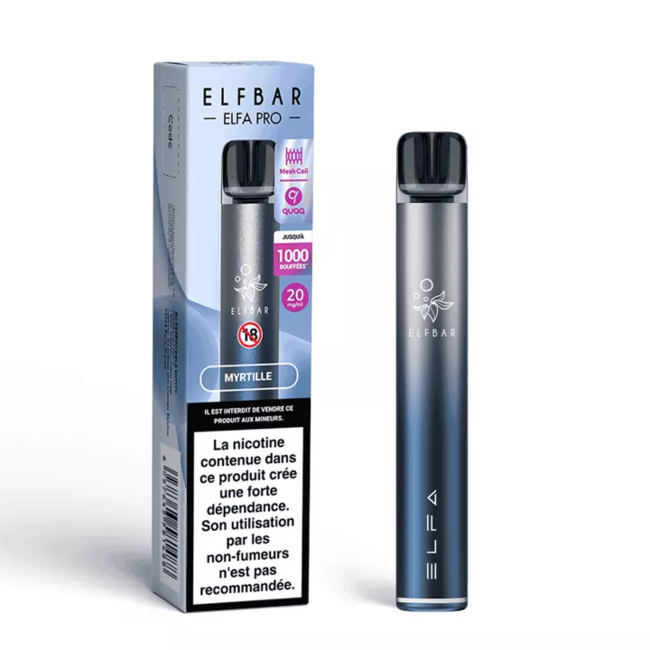 Puff rechargeable Elfa Pro &bull; Myrtille |E-Garette