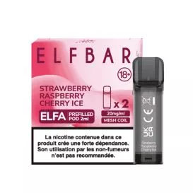 Cartuccia Puff Elfa - Strawberry Raspberry Cherry Ice - Par 2 - Elf Bar