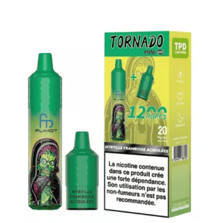 Puff Patrone Myrtille Framboise Acidul&eacute;es Tornado Mini 1200 - FUMOT