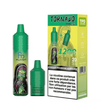Puff Cartouche Myrtille Framboise Acidulées Tornado Mini 1200 - FUMOT 0
