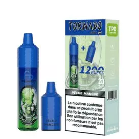 Puff Cartouche Pêche Mangue Tornado Mini 1200 - FUMOT
