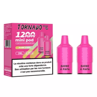 Patrone Puff Barbe &agrave; Papa Tornado Mini 1200 - Par 2 - FUMOT