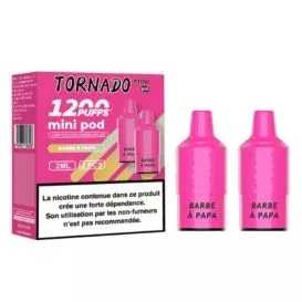 Cartouche Puff Barbe à Papa Tornado Mini 1200 - Par 2 - FUMOT