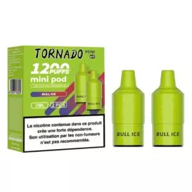 Cartouche Puff Bull Ice Tornado Mini 1200 - Par 2 - FUMOT