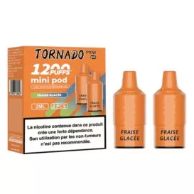 Patrone Puff Fraise Glacée Tornado Mini 1200 - Par 2 - FUMOT