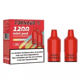 Cartouche Puff Fraise Pastèque Tornado Mini 1200 - Par 2 - FUMOT