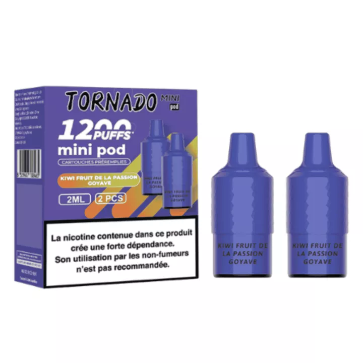 Tornado Mini Kartuschen &bull; 2er-Pack &bull; Kiwi, Passionsfrucht, Guave