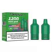 Patrone Puff Myrtille Framboise Acidulées Tornado Mini 1200 - Par 2 - FUMOT