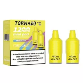 Patrone Puff Pêche Glacée Tornado Mini 1200 - Par 2 - FUMOT