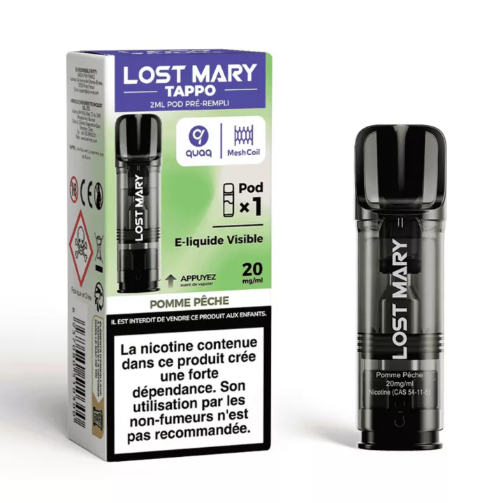 Patrone puff Pomme P&ecirc;che Tappo Air Lost Mary