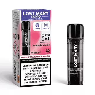 Patrone Puff Tappo Air - Myrtille Framboise Acidul&eacute;e - Par 1 - Lost Mary