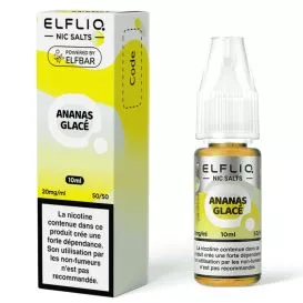 E-Liquide Sels de Nicotine Ananas Glacé - Elfliq - 10ml - Elf Bar