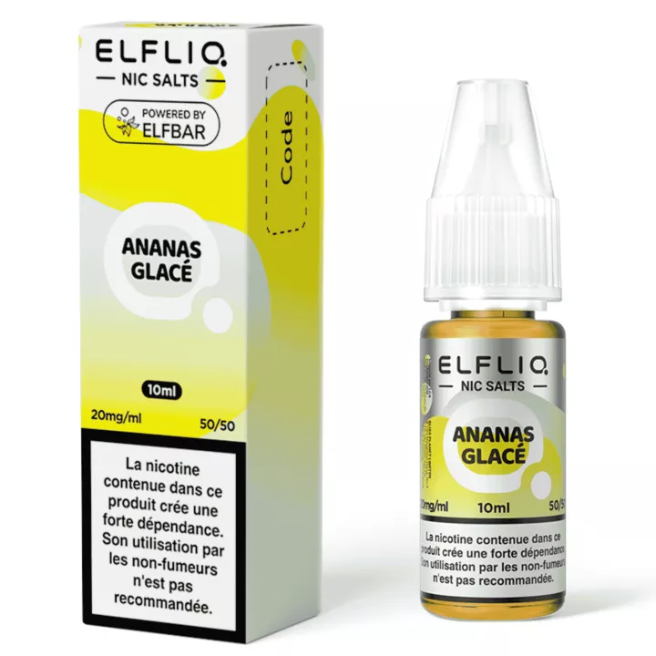E-liquide au sel de nicotine Ananas Glac&eacute; Elfliq - Elfbar