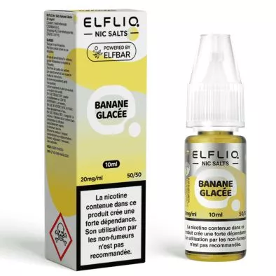 E-Liquide Sels de Nicotine Banane Glacée - Elfliq - 10ml - Elf Bar 0